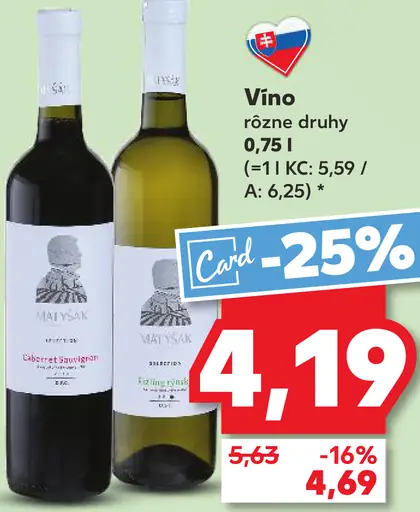 Víno červené rôzne druhy