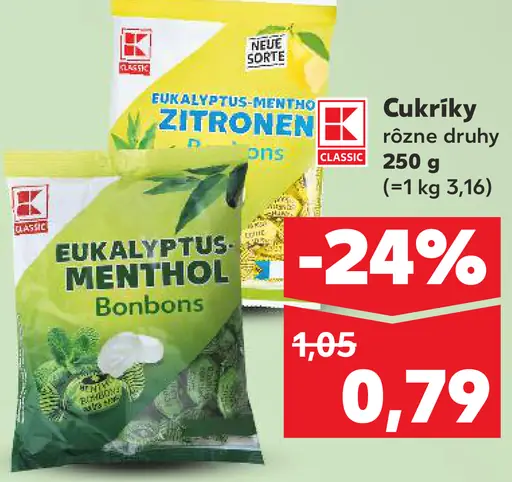 K-Classic cukríky rôzne druhy