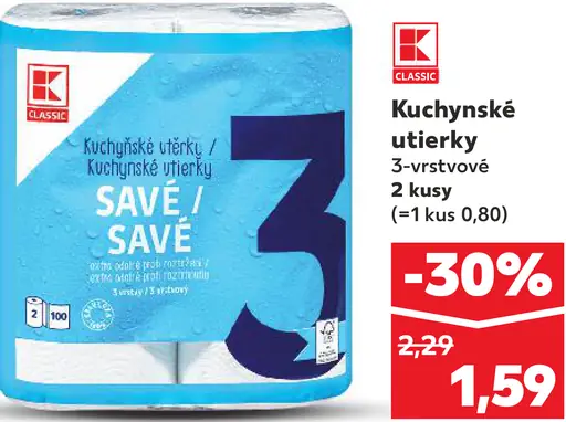 K-Classic Kuchynské utierky 3-vrstvové