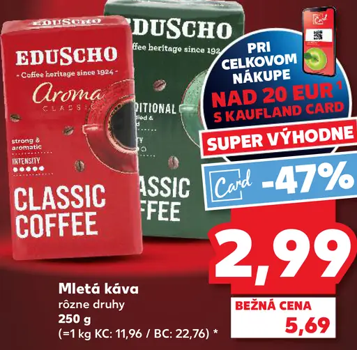 Eduscho Aroma Classic pražená mletá káva