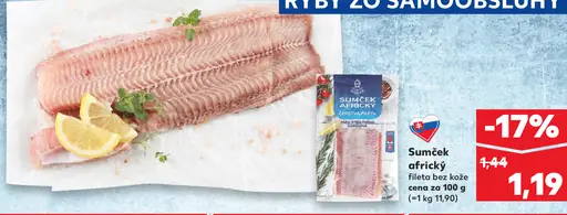 Sumček africký fileta bez kože