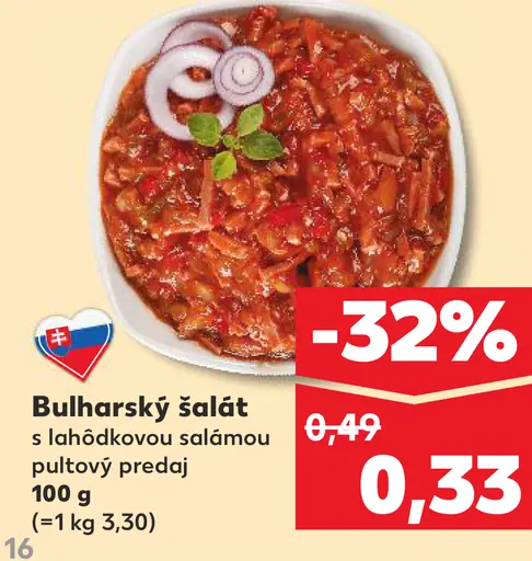 Bulharský šalát s lahôdkovou salámou