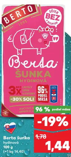 Berto Šunka hydinová