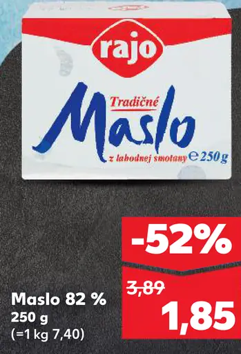 Rajo Tradičné maslo 82 %