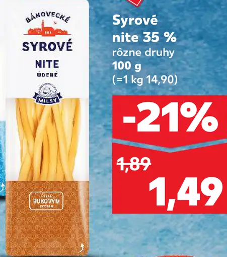 Štávoček syrové nite rôzne druhy