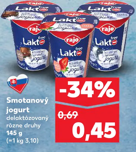 Rajo Mňam smotanový jogurt rôzne druhy