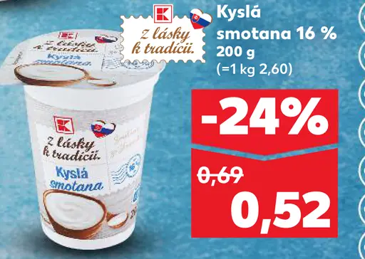Kyslá smotana 16 %