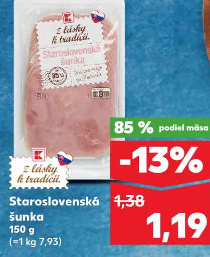 Staroslovenská šunka plátky