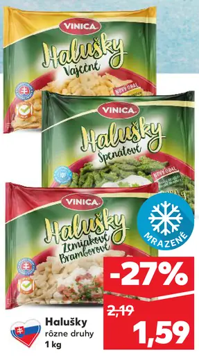 Halušky vajcové mrazené