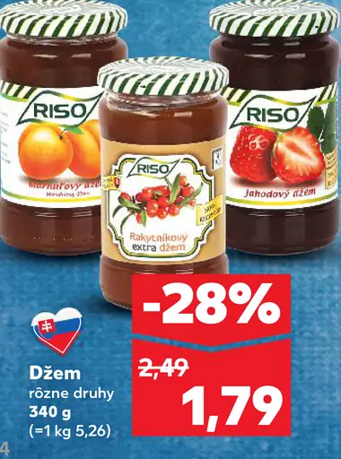 Riso džem rôzne druhy