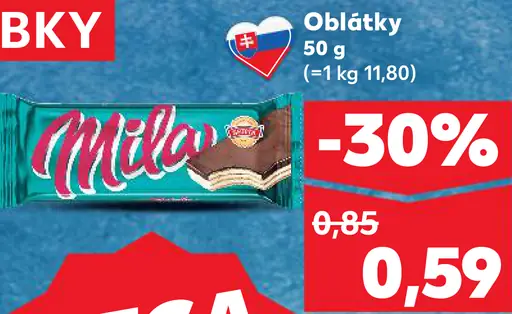 Milka oblátka
