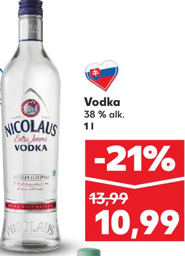 Nicolaus Vodka 38 % alk.