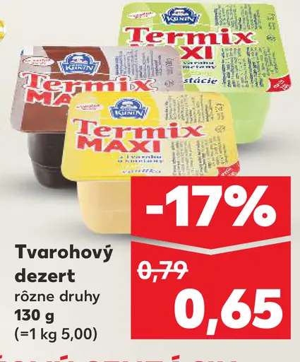 Termix Tvarohový dezert rôzne druhy
