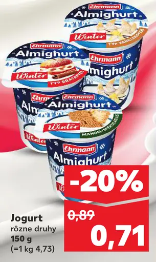 ERMANN Almighurt jogurt rôzne druhy
