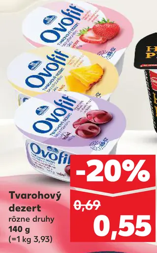 OVOLFI tvarohový dezert rôzne druhy