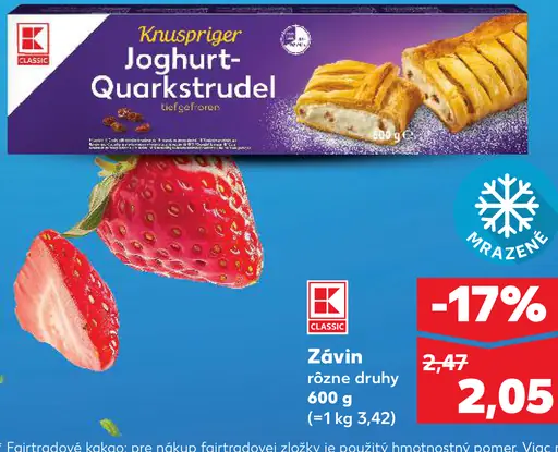 K-Classic jogurtovo-tvarohová štrúdľa