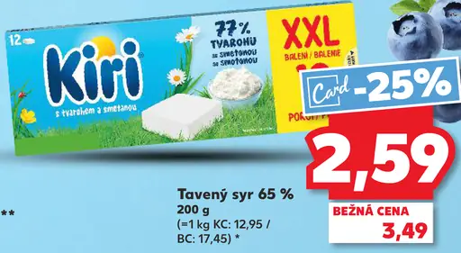 Kiri tavený syr so smotanou