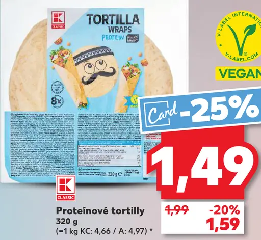 K-Classic proteínové tortilly