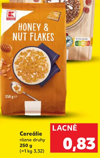 K-Classic Honey & Nut Flakes cereálie