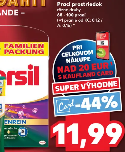 Persil prací prostriedok rôzne druhy