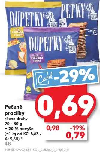 K-Classic Pečené praclíky rôzne druhy