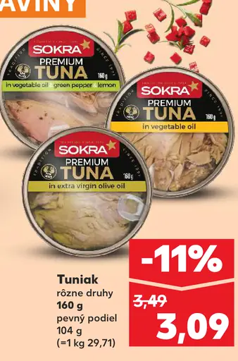 Sokra Premium Tuniak v slnečnicovom oleji rôzne varianty