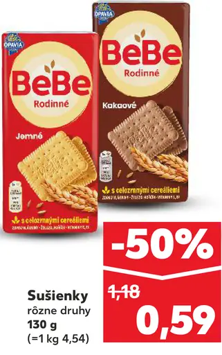 Opavia BeBe Rodinné sušienky rôzne druhy