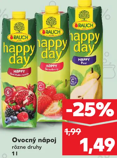 Rauch Happy Day Brusnicový nápoj