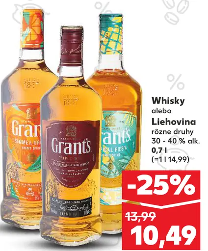 Grant’s whisky 40 %