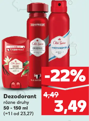 Old Spice dezodorant rôzne druhy