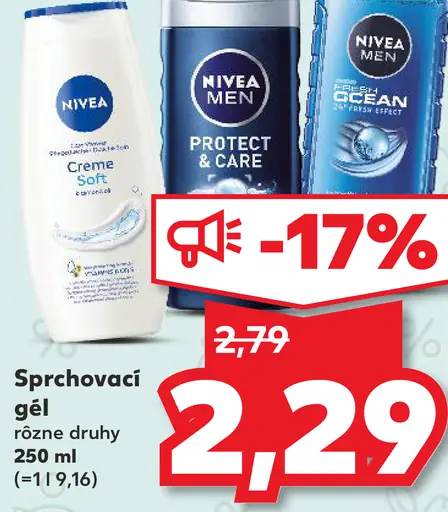 Nivea sprchovací gél rôzne druhy