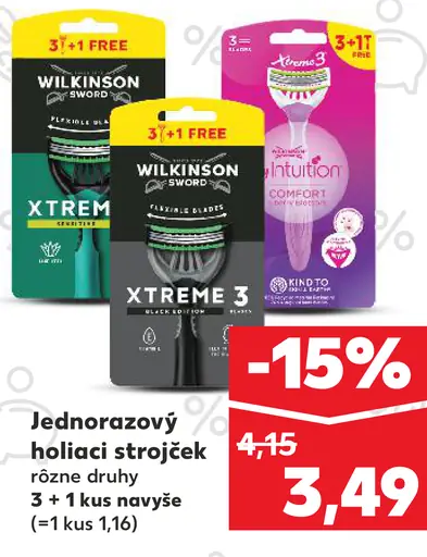 Wilkinson jednorazový holiaci strojček rôzne druhy 3+1 kus navyše