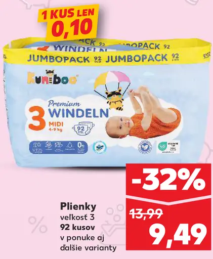Unio Premium Windeln plienky veľkosť 3 Midi