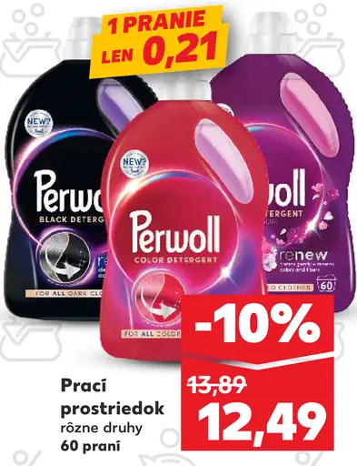 Perwoll prací prostriedok rôzne druhy