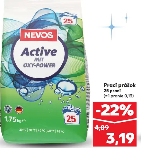 Nevos Active prací prášok 25 praní