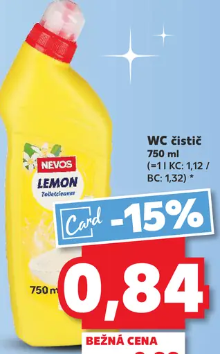 Nevos WC čistič Lemon