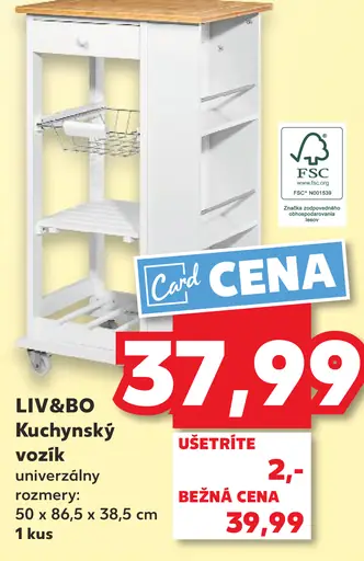LIV&BBO Kuchynský vozík univerzálny