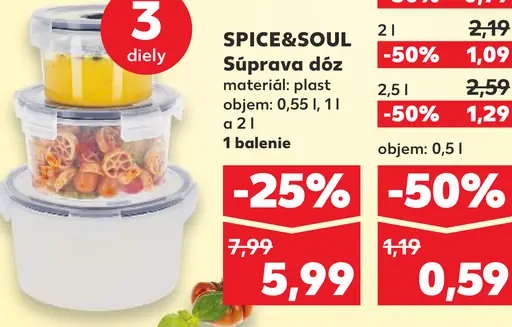 SPICE&SOUL súprava dóz plastová