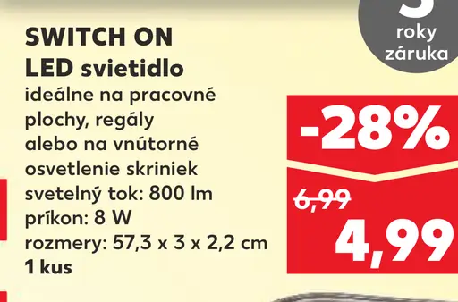 SWITCH ON LED svietidlo