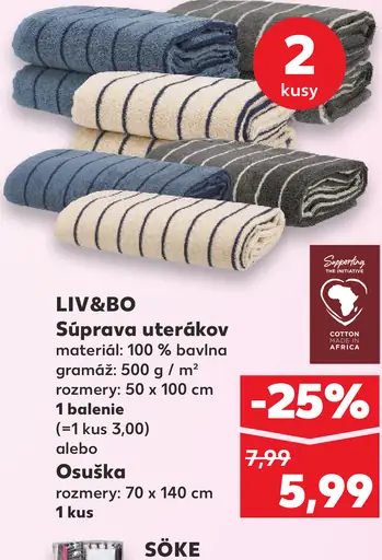 LIV&B0 súprava uterákov