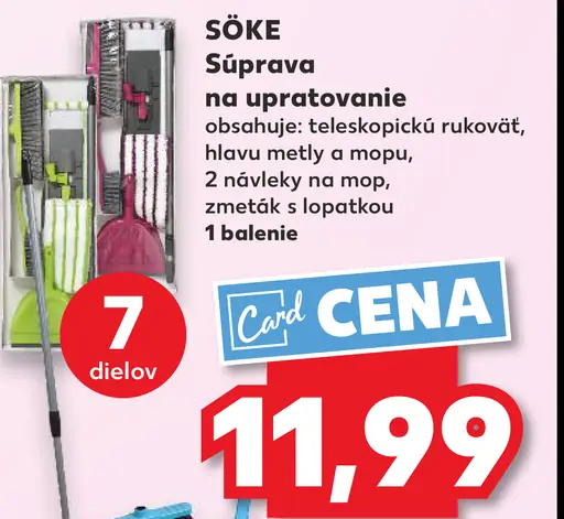 Söke súprava na upratovanie s teleskopickou rukoväťou