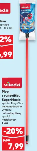 Vileda mop s rukoväťou SuperMocio systém Easy Click