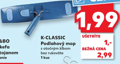 K-CLASSIC Podlahový mop s otočným kĺbom bez rukoväte