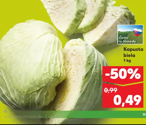 Kapusta biela čerstvá