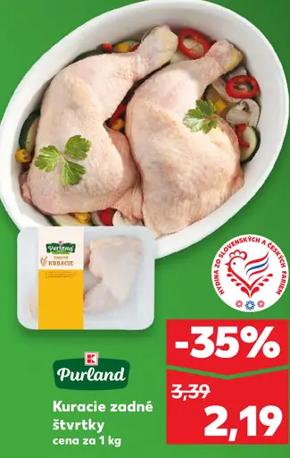 Purland kuracie zadné štvrťky