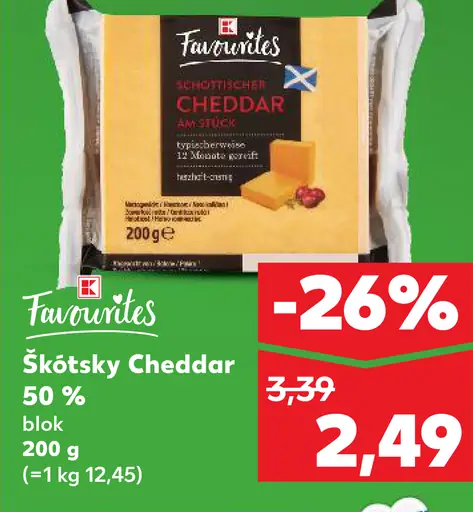 Favorites Škótsky Cheddar 50% blok