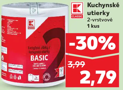 K-Classic kuchynské utierky 2-vrstvové