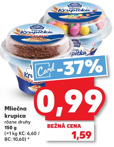 Mliečna krupica rôzne druhy