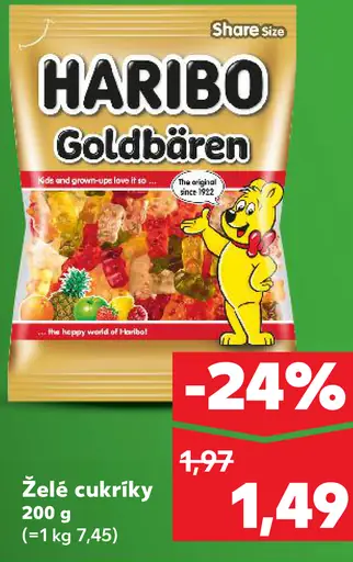 Haribo Goldbären želé cukríky