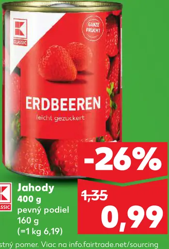K-Classic Erdbeeren jahody v náleve
